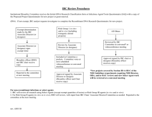IBC Review Procedures