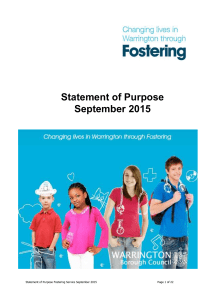 Statement of Purpose September 2015