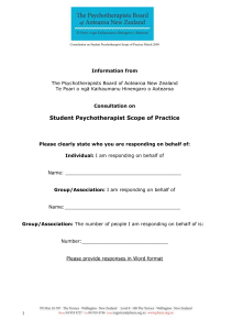 student psychotherapist scope of practice