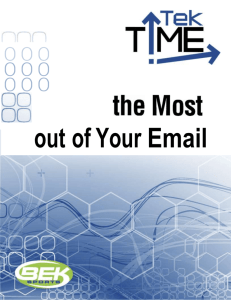 Getting the Most Out of Your Email