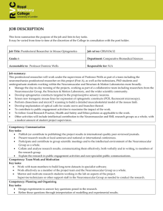 JOB DESCRIPTION This form summarises the purpose of the job
