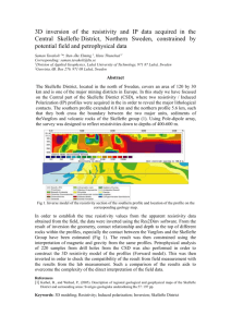 3D inversion of the resistivity and IP data acquired in the