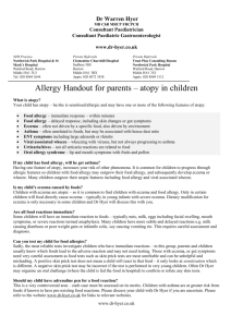 Information on allergy and atopy - Home