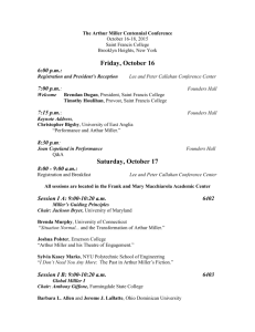The Arthur Miller Centennial Conference October 16
