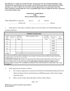purchase agreement - Minnesota Board of Water and Soil Resources