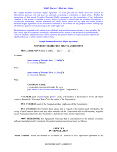Sample founders`restricted rights agreement template