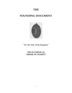 The Founding Document - The Ecumenical Order of Charity