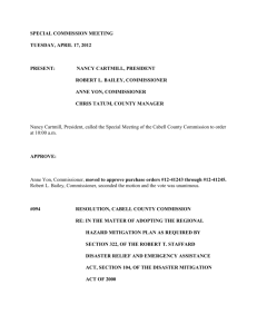 SPECIAL COMMISSION MEETING TUESDAY, APRIL 17, 2012