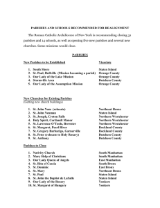 List of Parishes and Schools (Word Document)