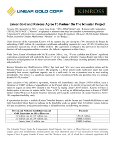 Recent Drilling Expands Porphyry Related Mineralization at Linear