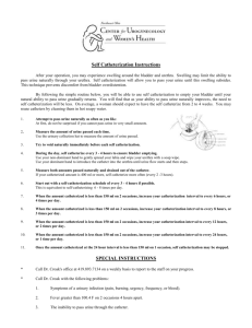 Self Catheterization Instructions