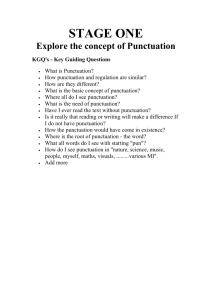 Explore the concept of Punctuation