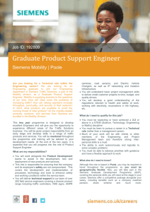 Graduate Product Support Engineer