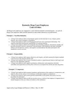 Kentucky Drug Court Employees Code of Ethics