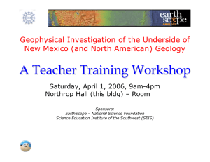 Geophysical Investigation of the Underside of New Mexico (and