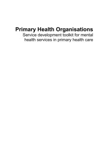 PHOs: Service Development Toolkit for Mental Health Services in