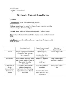 Section 3: Volcanic Landforms
