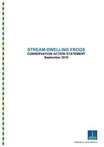 stream-dwelling frogs - Brisbane City Council