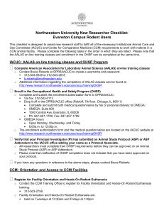 Northwestern University New Researcher Checklist: Evanston