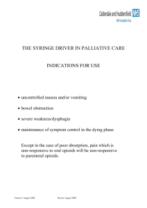 Syringe Driver Guidelines