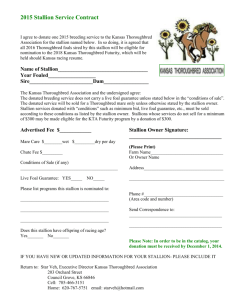2015 Stallion Service Contract - Kansas Thoroughbred Association