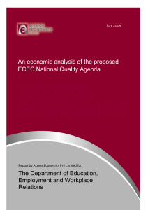 An economic analysis of the proposed ECEC National Quality Agenda