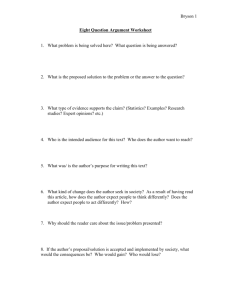 Eight Question Argument Worksheet