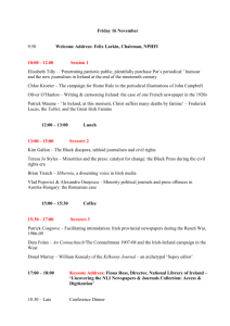 Conference Schedule - Newspaper and Periodical History Forum of