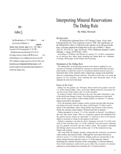 Interpreting Mineral Reservations