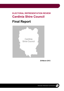 2012 Cardinia Shire Council representation review final report