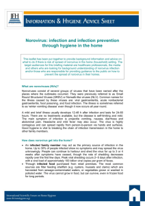 Norovirus: infection and infection prevention through hygiene in the