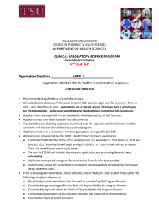 CLS Application - Texas Southern University