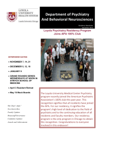 Department of Psychiatry And Behavioral Neurosciences Residency