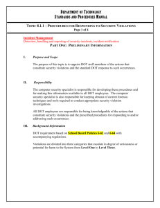 8.1.1 Procedures for Responding to Security Violations (K12)