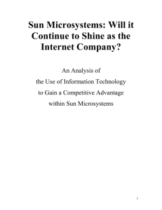 Sun Microsystems: No longer shining