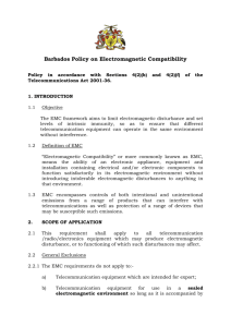 Barbados Policy on Electromagnetic Compatibility Policy in