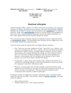 About seafood allergies