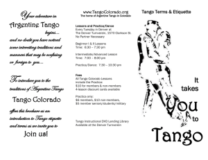 Your adventure in Argentine Tango begins… and no doubt you have