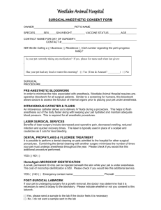 surgical/anesthetic consent form