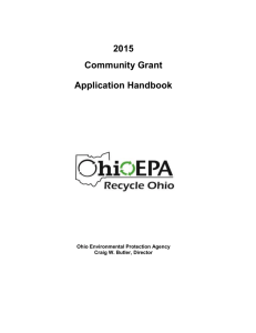 2008 CDG Application - Ohio Environmental Protection Agency