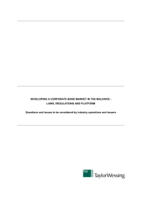 DEVELOPING A CORPORATE BOND MARKET IN THE MALDIVES -