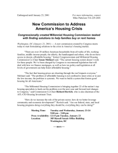 Announcing Commission`s First Meeting