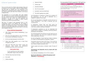 Patient Information Leaflet - Fevers in Children