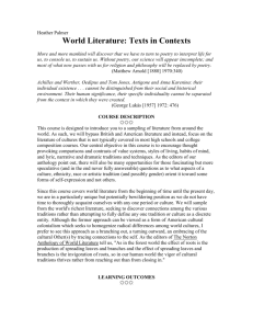 World Literature: Texts In Context