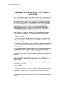 general specifications for console furniture