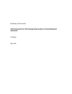 Protocol for Fish Passage Determination of Closed Bottomed