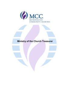 Ministry of the Church Treasurer - Metropolitan Community Churches