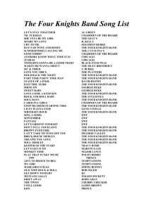 The Four Knights Band Song List