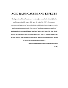 ACID RAIN: CAUSES AND EFFECTS – Pace