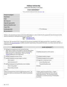 IBC Amendment Form - Office of Research Compliance